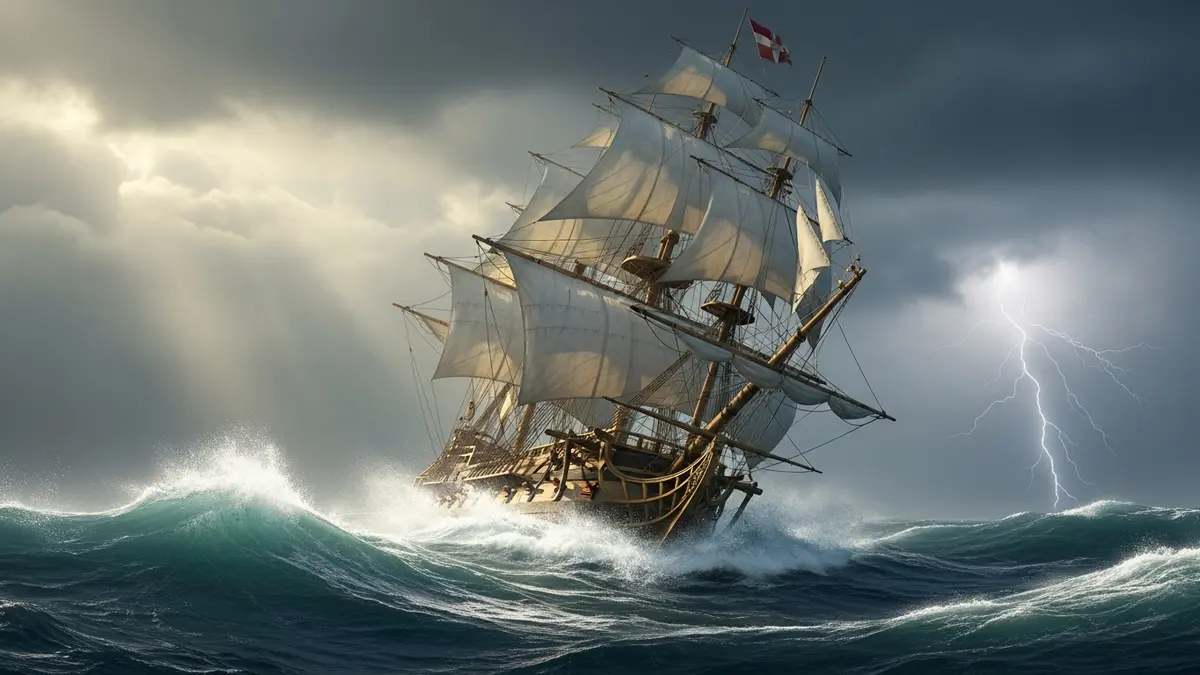 Fue hundido por la flota británica en 1708.