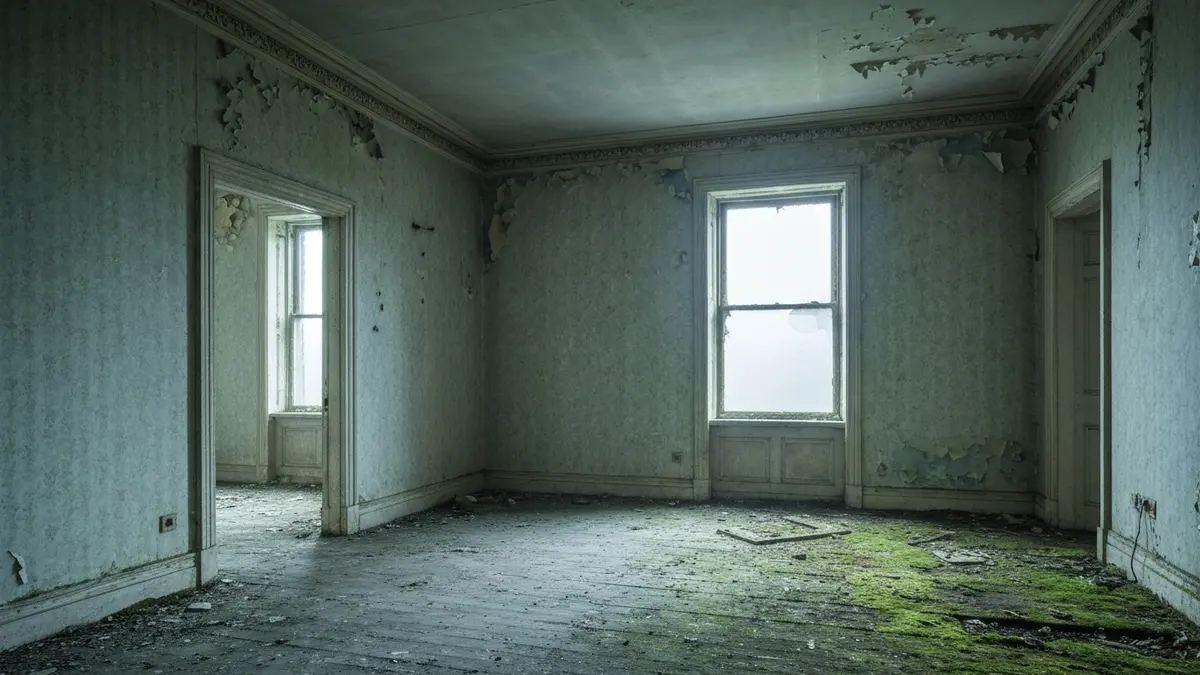 Las habitaciones vacias del edificio durante su largo abandono, antes de su restauracion como museo. Las habitaciones vacias del edificio durante su largo abandono, antes de su restauracion como museo.