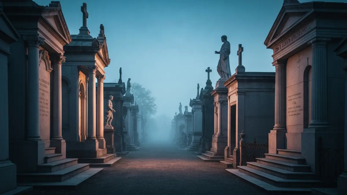 Las calles de mármol del cementerio de la Recoleta. Las calles de mármol del cementerio de la Recoleta.